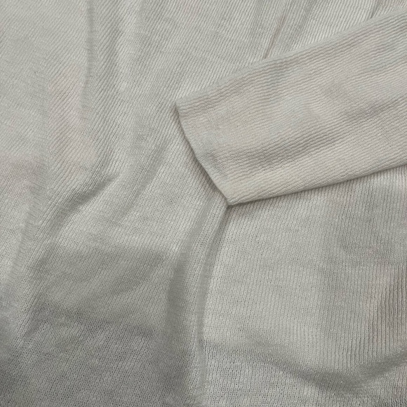 [M]Eileen Fisher White Organic Linen Women's Open Cardigan - Picture 3 of 9